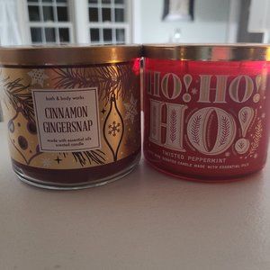 2 BBW Candles. New 3 wick
